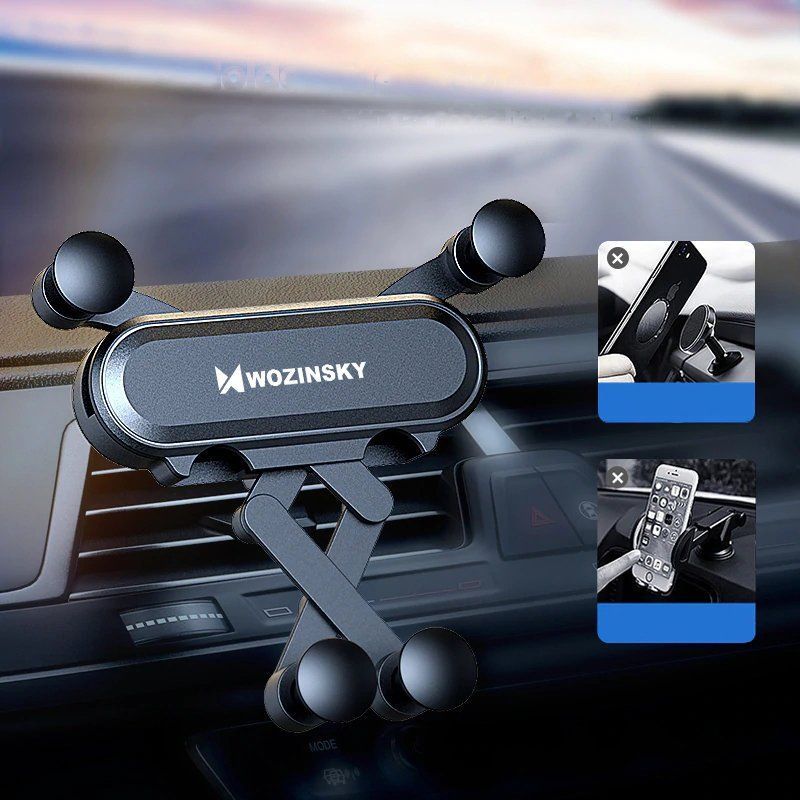 Auto holder Wozinsky Wozinsky gravity car phone holder for air vent black (WCH-05)