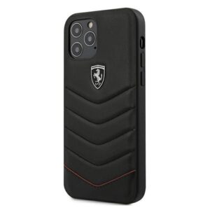 Aizmugurējais vāciņš Ferrari  Ferrari FEHQUHCP12LBK iPhone 12 Pro Max 6.7" black/black hardcase Off Track Quilted