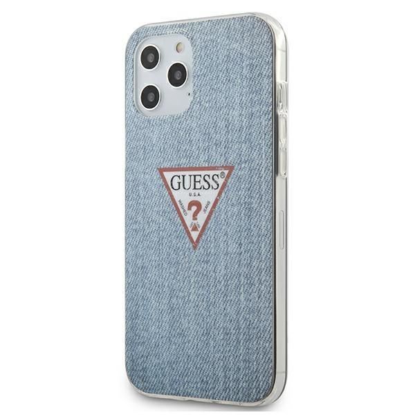 Back panel cover Guess Guess GUHCP12LPCUJULLB iPhone 12 Pro Max 6.7" blue/light blue hardcase Jeans Collection