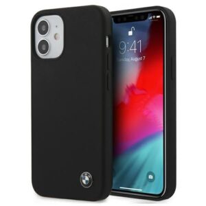 Aizmugurējais vāciņš BMW  BMW Silicone Signature Case for iPhone 12 mini - Black 