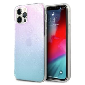 Aizmugurējais vāciņš Guess  Guess 4G 3D Pattern Collection Case for iPhone 12 Pro Max - Blue and Pink 