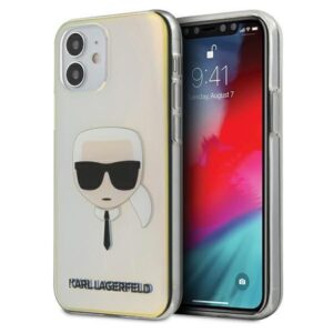 Aizmugurējais vāciņš Karl Lagerfeld  Karl Lagerfeld Iridescent Karl's Head Case for iPhone 12 mini - Multicolor 
