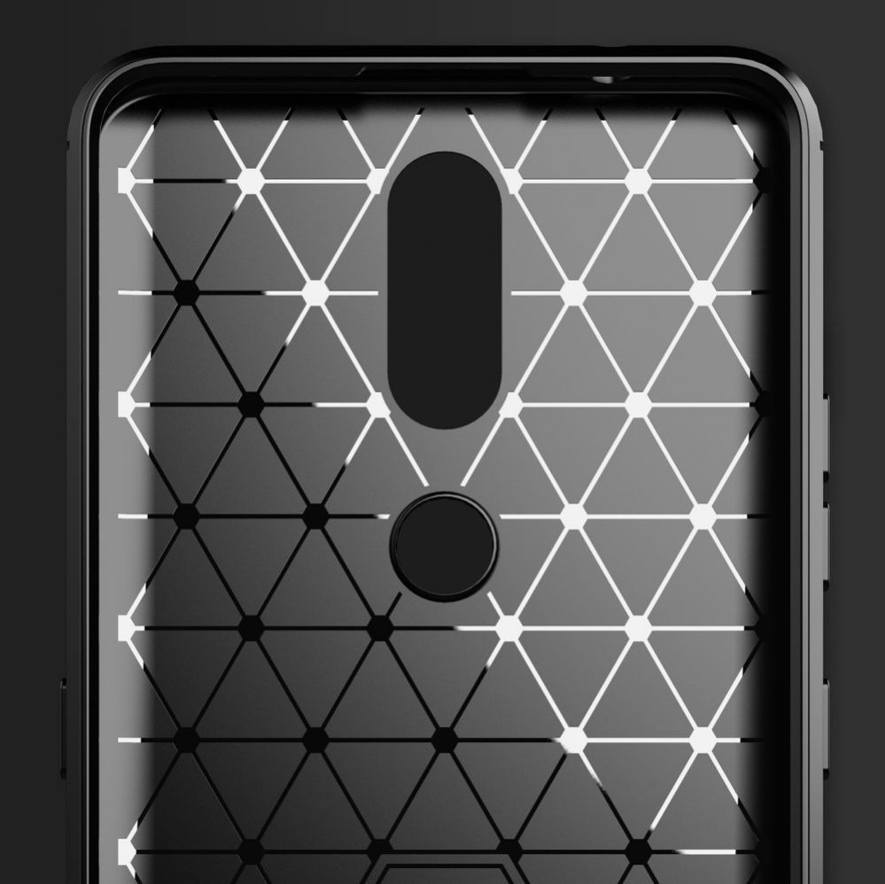 Back panel cover Hurtel Carbon Case Flexible Cover TPU Case for Nokia 2.4 black