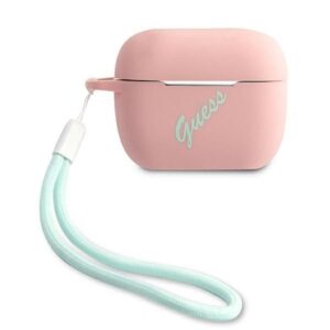 Nugarėlės dėklai Guess  Guess GUACAPLSVSPG AirPods Pro cover rose green/pink green Silicone Vintage 