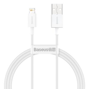 Kabelis Baseus  Baseus Superior USB - Lightning cable 2.4A 1 m White (CALYS-A02)