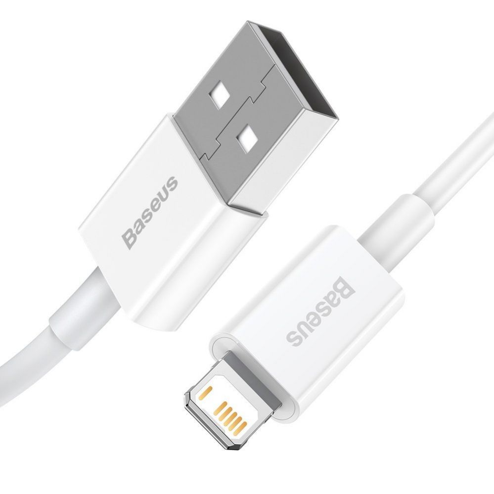 Kabelis Baseus Baseus Superior USB - Lightning 2.4A 2 m cable White (CALYS-C02)