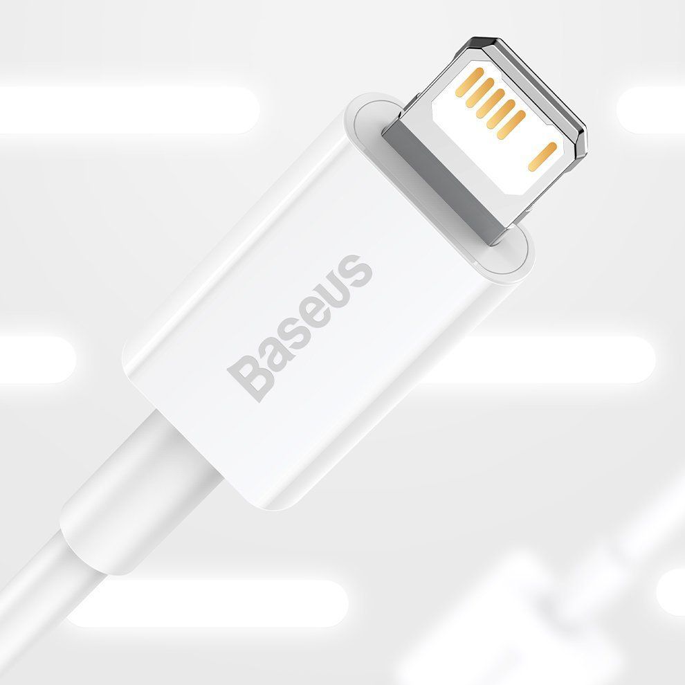 Kabelis Baseus Baseus Superior USB - Lightning 2.4A 2 m cable White (CALYS-C02)