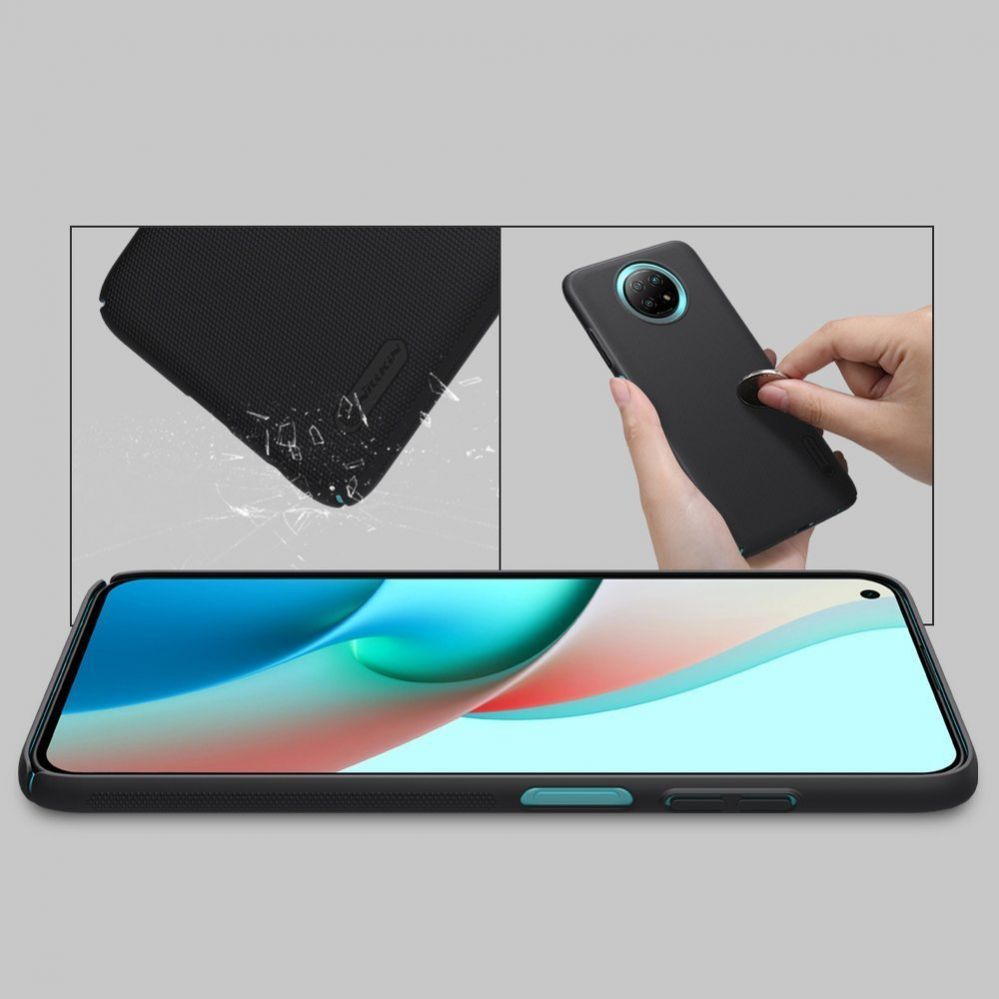 Tagakaaned Nillkin Nillkin Super Frosted Shield reinforced case cover for Xiaomi Redmi Note 9T 5G black