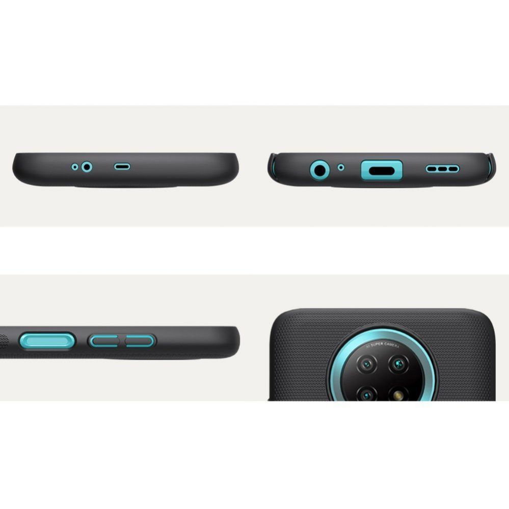 Tagakaaned Nillkin Nillkin Super Frosted Shield reinforced case cover for Xiaomi Redmi Note 9T 5G black