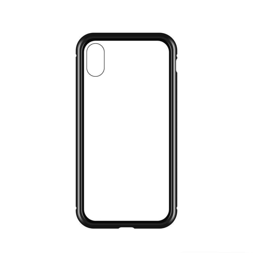 Tagakaaned Wozinsky Wozinsky Full Magnetic Case Full Body Front and Back Cover with built-in glass for Vivo X60 black-transparent