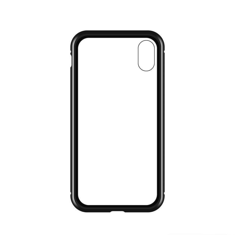 Tagakaaned Wozinsky Wozinsky Full Magnetic Case Full Body Front and Back Cover with built-in glass for Vivo X60 black-transparent