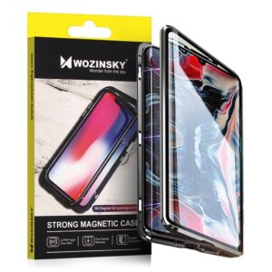 Nugarėlės dėklai Wozinsky  Wozinsky Full Magnetic Case Full Body Front and Back Cover with built-in glass for Samsung Galaxy A72 4G black-transparent 