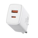 Adapteris Baseus  Baseus Compact fast charger USB / USB Type C 20W 3A Power Delivery Quick Charge 3.0 white (CCXJ-B02) White