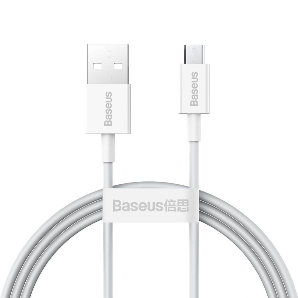 Kabelis Baseus Baseus Superior USB-A / micro USB 2A cable 1m - white