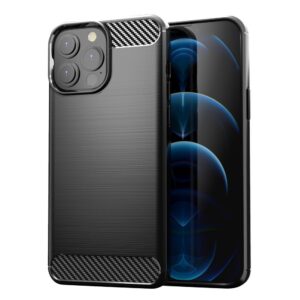Nugarėlės dėklai Hurtel  Carbon Case Flexible Cover TPU Case for iPhone 13 Pro black 