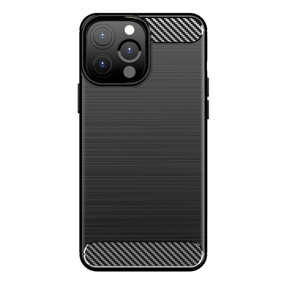 Nugarėlės dėklai Hurtel Carbon Case Flexible Cover TPU Case for iPhone 13 Pro black