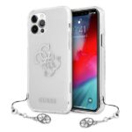 Чехол на заднюю панель Guess  Guess GUHCP12LKS4GSI iPhone 12 Pro Max 6.7" Transparent hardcase 4G Silver Charms Collection
