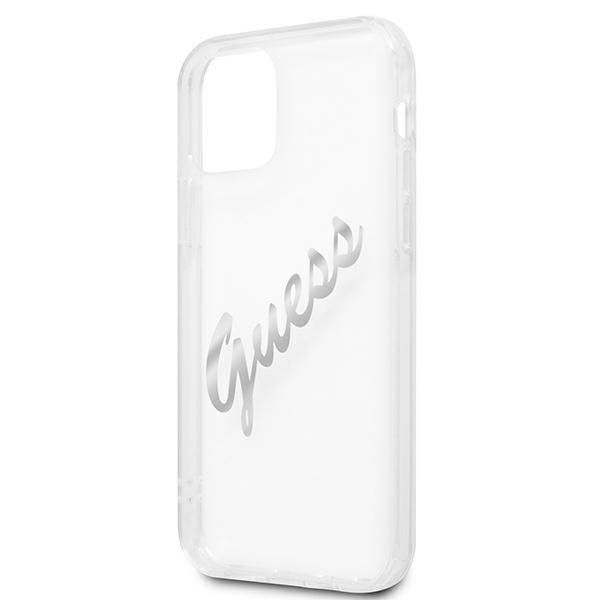 Tagakaaned Guess Guess GUHCP12LKTRSVSI iPhone 12 Pro Max 6.7" Transparent hardcase Vintage Script Silver
