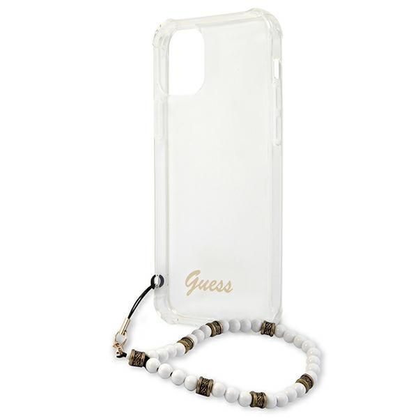Tagakaaned Guess Guess GUHCP12MKPSWH iPhone 12/12 Pro 6.1" Transparent Hardcase White Pearl