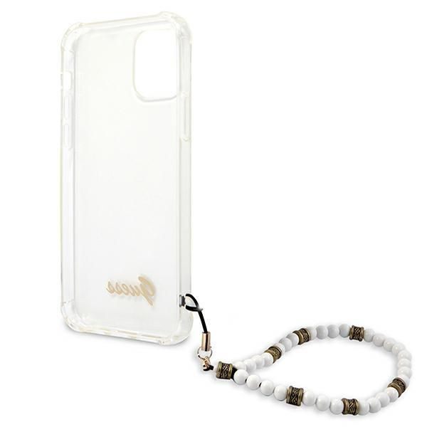 Tagakaaned Guess Guess GUHCP12MKPSWH iPhone 12/12 Pro 6.1" Transparent Hardcase White Pearl