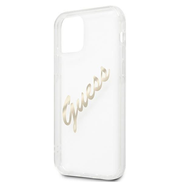 Tagakaaned Guess Guess GUHCP12MKTRSVGO iPhone 12/12 Pro 6.1" Transparent hardcase Vintage Script Gold