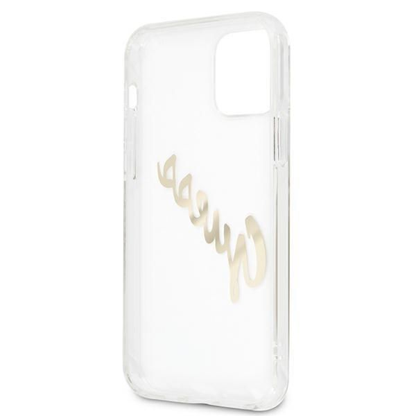 Tagakaaned Guess Guess GUHCP12MKTRSVGO iPhone 12/12 Pro 6.1" Transparent hardcase Vintage Script Gold
