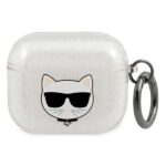 Tagakaaned Karl Lagerfeld  Karl Lagerfeld KLA3UCHGS AirPods 3 cover srebrny/silver Glitter Choupette 