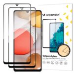 Защитное стекло Wozinsky  Wozinsky 2x Tempered Glass Full Glue Super Tough Screen Protector Full Coveraged with Frame Case Friendly for Samsung Galaxy A42 5G black 