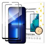 Apsauginiai stiklai Wozinsky  Wozinsky Set of 2x Super Durable Full Glue Tempered Glass for the Entire Screen with Frame Case Friendly iPhone 16e, iPhone 14, iPhone 13 Pro / iPhone 13 Black 