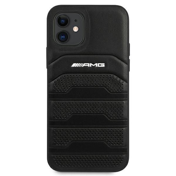 Tagakaaned Mercedes-Benz AMG Leather Debossed Lines case for iPhone 12 mini - black