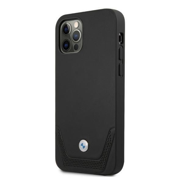 Tagakaaned BMW BMW Leather Perforate Case for iPhone 12 Pro Max - Black