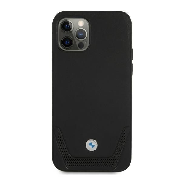 Tagakaaned BMW BMW Leather Perforate Case for iPhone 12 Pro Max - Black