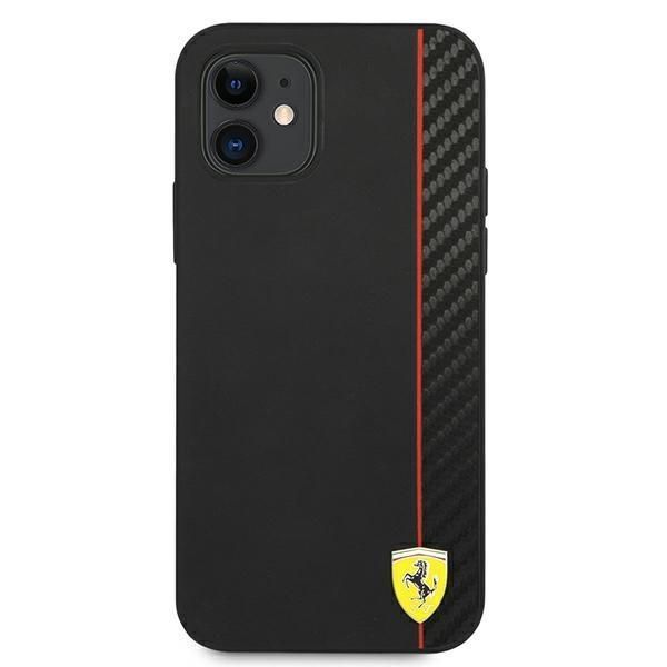 Tagakaaned Ferrari Ferrari FESAXHCP12SBK iPhone 12 mini 5.4" black/black hardcase On Track Carbon Stripe