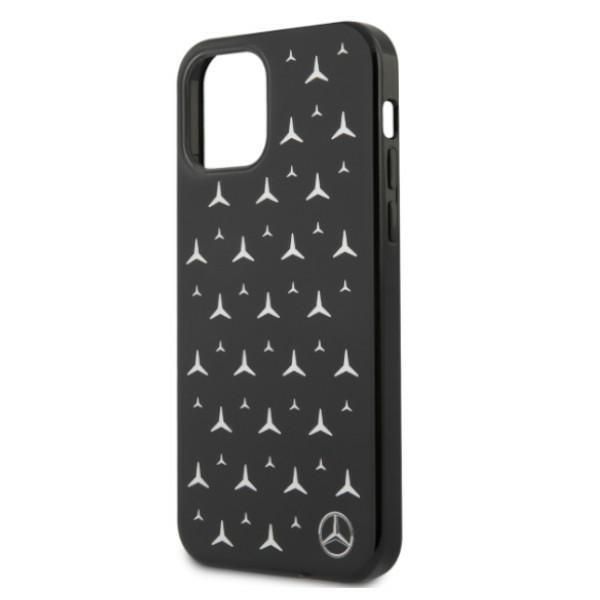 Tagakaaned Mercedes-Benz Mercedes Silver Stars Pattern Case for iPhone 12 / iPhone 12 Pro - Black