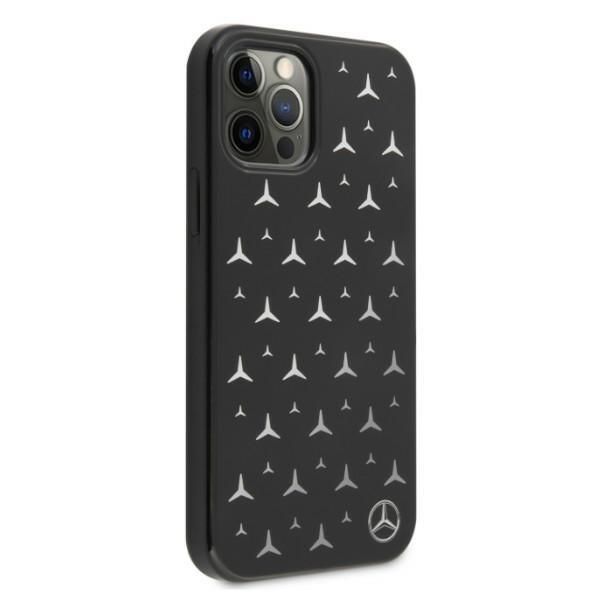 Tagakaaned Mercedes-Benz Mercedes Silver Stars Pattern Case for iPhone 12 / iPhone 12 Pro - Black