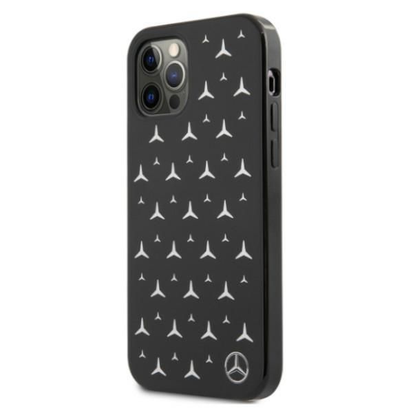 Tagakaaned Mercedes-Benz Mercedes Silver Stars Pattern Case for iPhone 12 / iPhone 12 Pro - Black