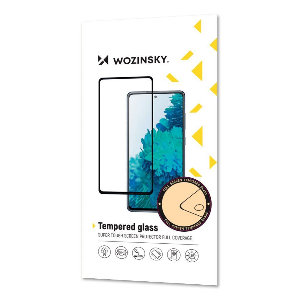 Aizsargstikls Wozinsky Wozinsky Tempered Glass Full Glue Super Tough Screen Protector Full Coveraged with Frame Case Friendly for Oppo Reno6 4G black
