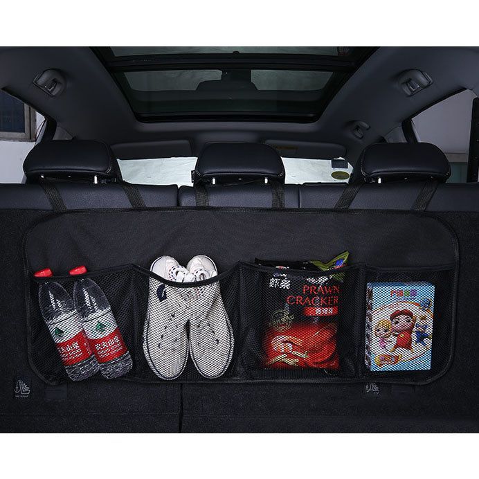 Auto holder Hurtel Car organizer for the rear seat backrest for the trunk black