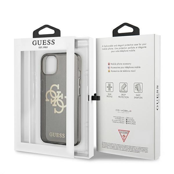 Tagakaaned Guess Guess GUHCP13SPCUGL4GBK iPhone 13 mini 5.4" black/black hard case Glitter 4G Big Logo