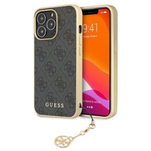 Nugarėlės dėklai Guess  Guess GUHCP13XGF4GGR iPhone 13 Pro Max 6.7" grey/grey hardcase 4G Charms Collection