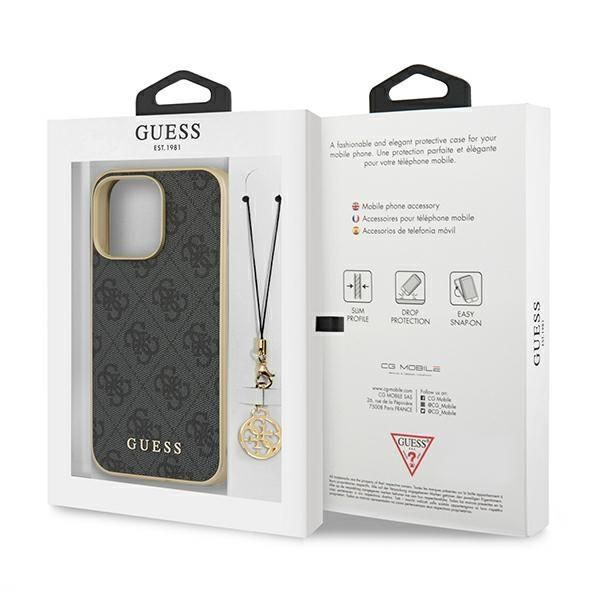 Tagakaaned Guess Guess GUHCP13XGF4GGR iPhone 13 Pro Max 6.7" grey/grey hardcase 4G Charms Collection