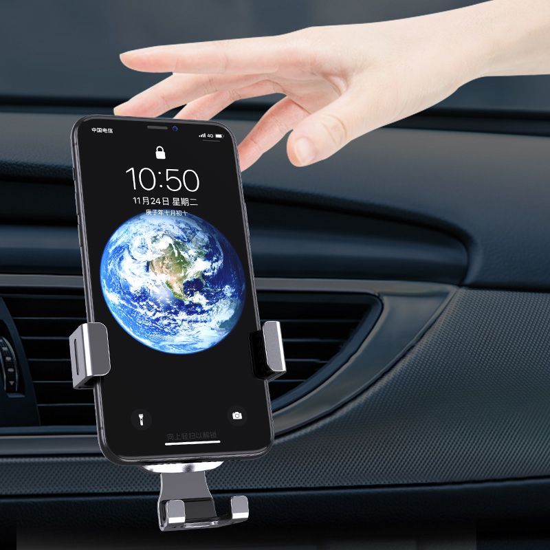 Auto holder Hurtel Gravity smartphone car holder, black air vent grille (YC08)