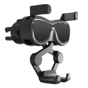 Automatinis laikiklis Hurtel  Gravity smartphone car holder for air vent with air freshener black (YC06) 