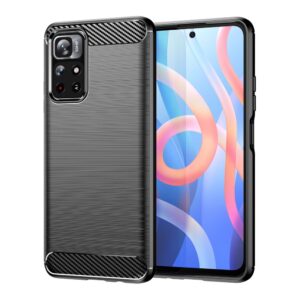 Nugarėlės dėklai Hurtel  Carbon Case Flexible Cover Sleeve for Xiaomi Redmi Note 11 black 