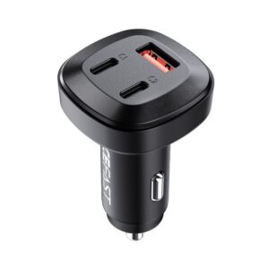 Adapteris Acefast  Acefast car charger 66W 2x USB Type C / USB, PPS, Power Delivery, Quick Charge 4.0, AFC, FCP, SCP black (B3 black) 