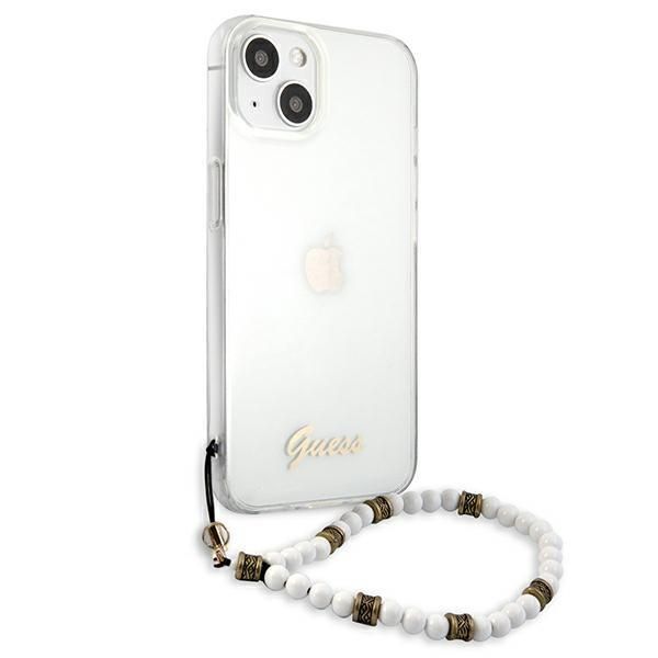 Tagakaaned Guess Guess GUHCP13MKPSWH iPhone 13 6.1" Transparent hardcase White Pearl