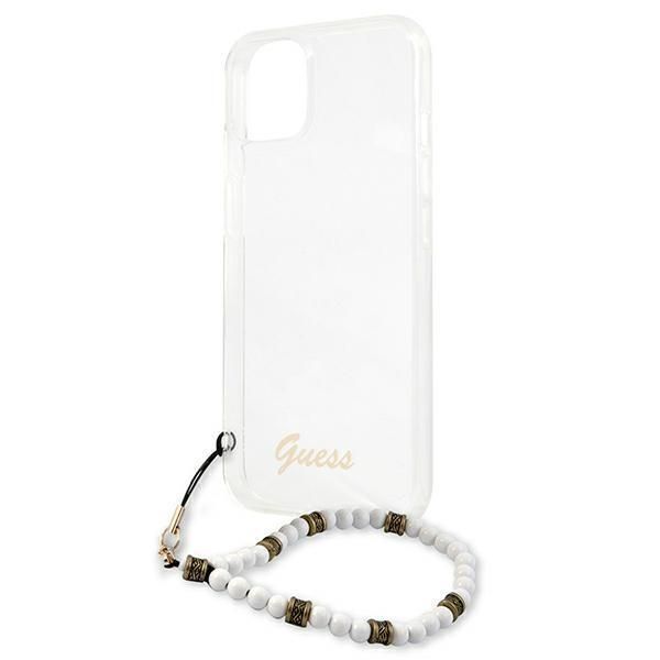 Tagakaaned Guess Guess GUHCP13MKPSWH iPhone 13 6.1" Transparent hardcase White Pearl