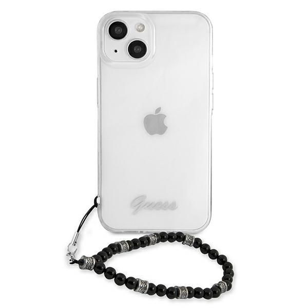 Back panel cover Guess Guess GUHCP13SKPSBK iPhone 13 mini 5.4" Transparent hardcase Black Pearl