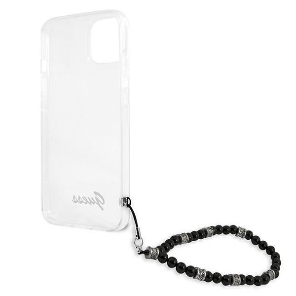 Back panel cover Guess Guess GUHCP13SKPSBK iPhone 13 mini 5.4" Transparent hardcase Black Pearl