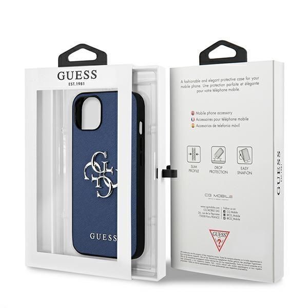 Tagakaaned Guess Guess GUHCP13SSA4GSBL iPhone 13 mini 5.4" blue/blue hardcase Saffiano 4G Metal Logo